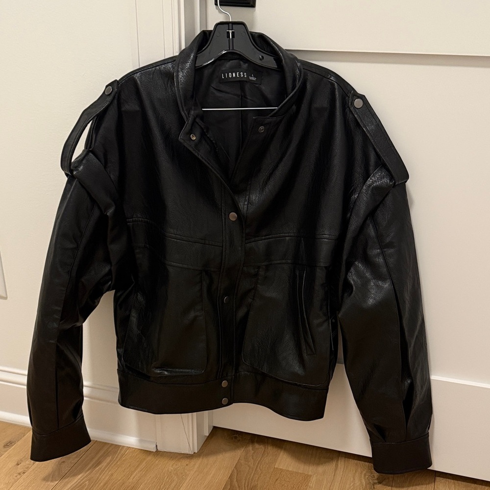 Lioness Black Leather Jacket